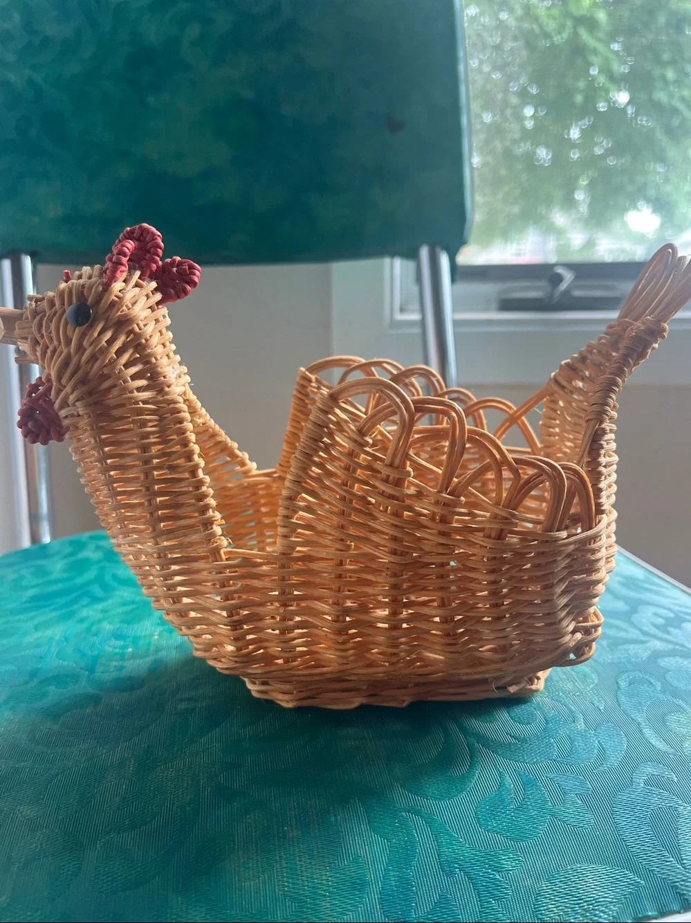 Original Vintage Chicken Wicker Basket